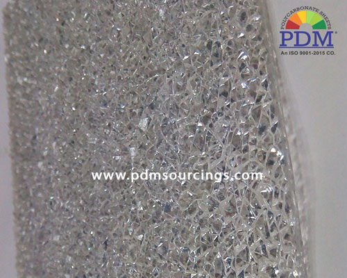 Polycarbonate Texture Crystal Diamond Sheet